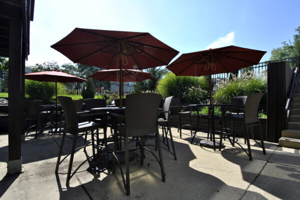 outdoor patio at coolidge place apartments