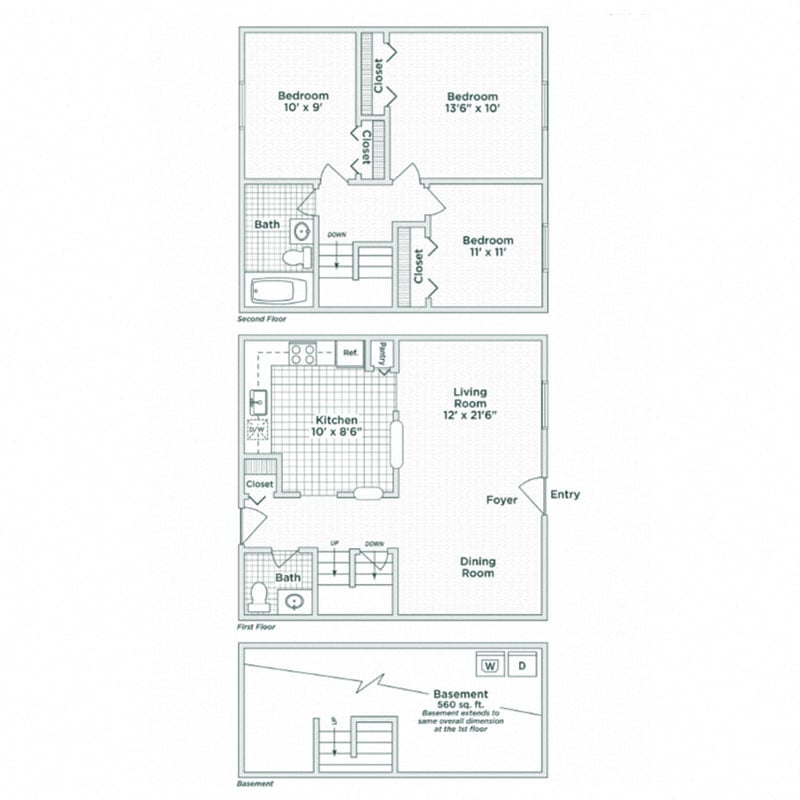 coolidge place townhomes floor plan d