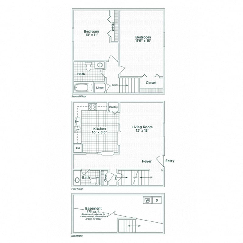 coolidge place townhomes floor plan Bp